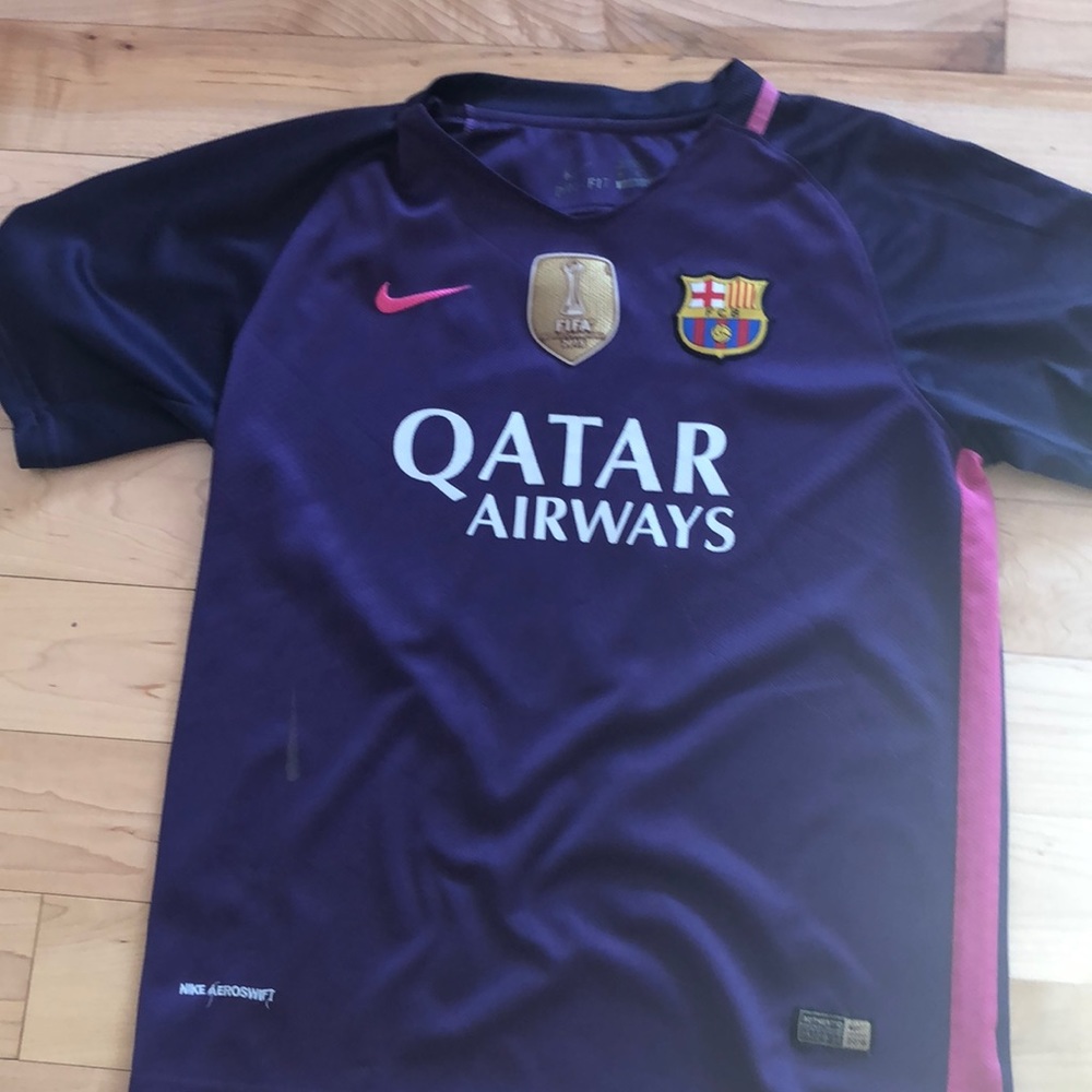 messi unicef purple and pink soccer jersey